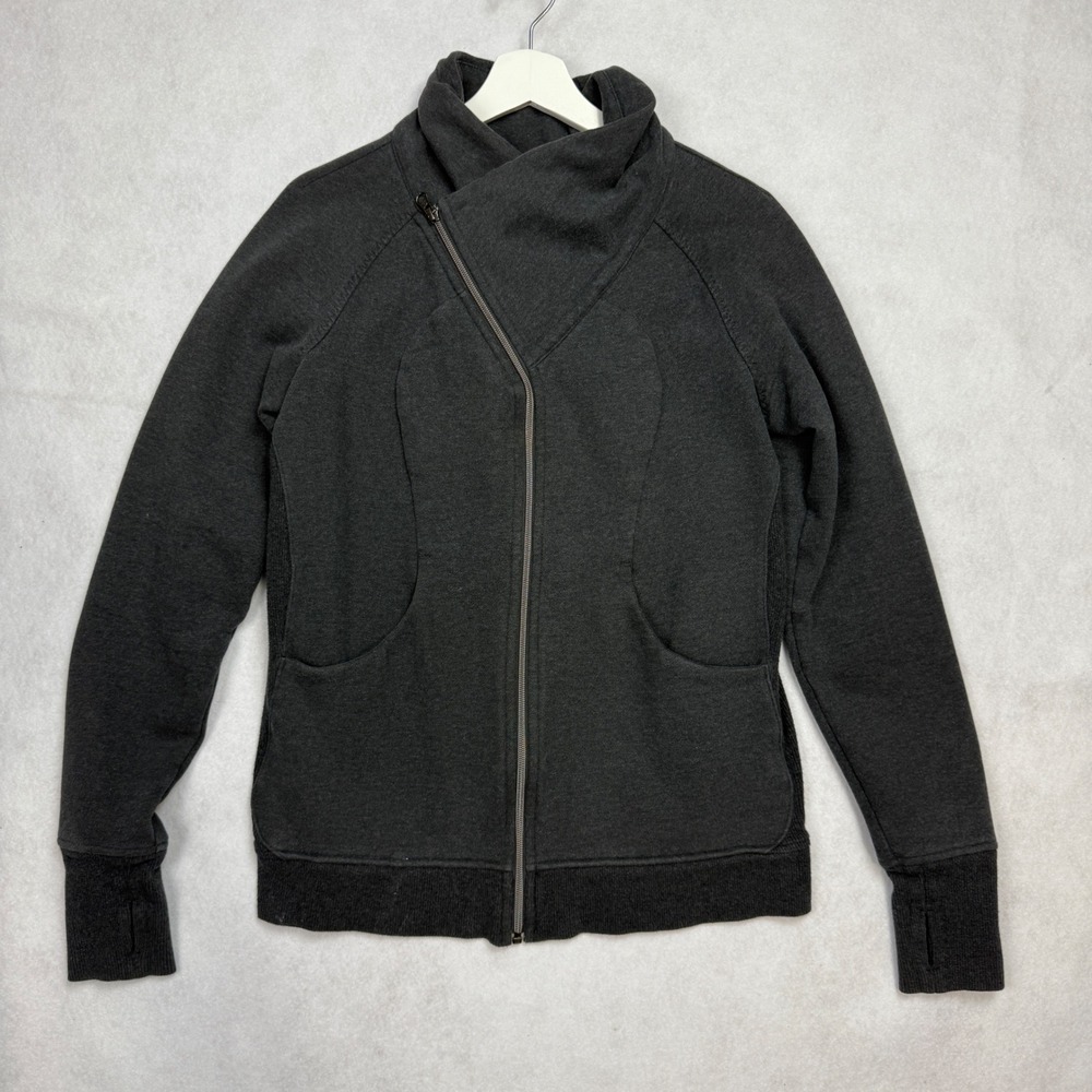 Lululemon Wrap Front Full Zip Jacket Womens Thumbholes Athleisure M